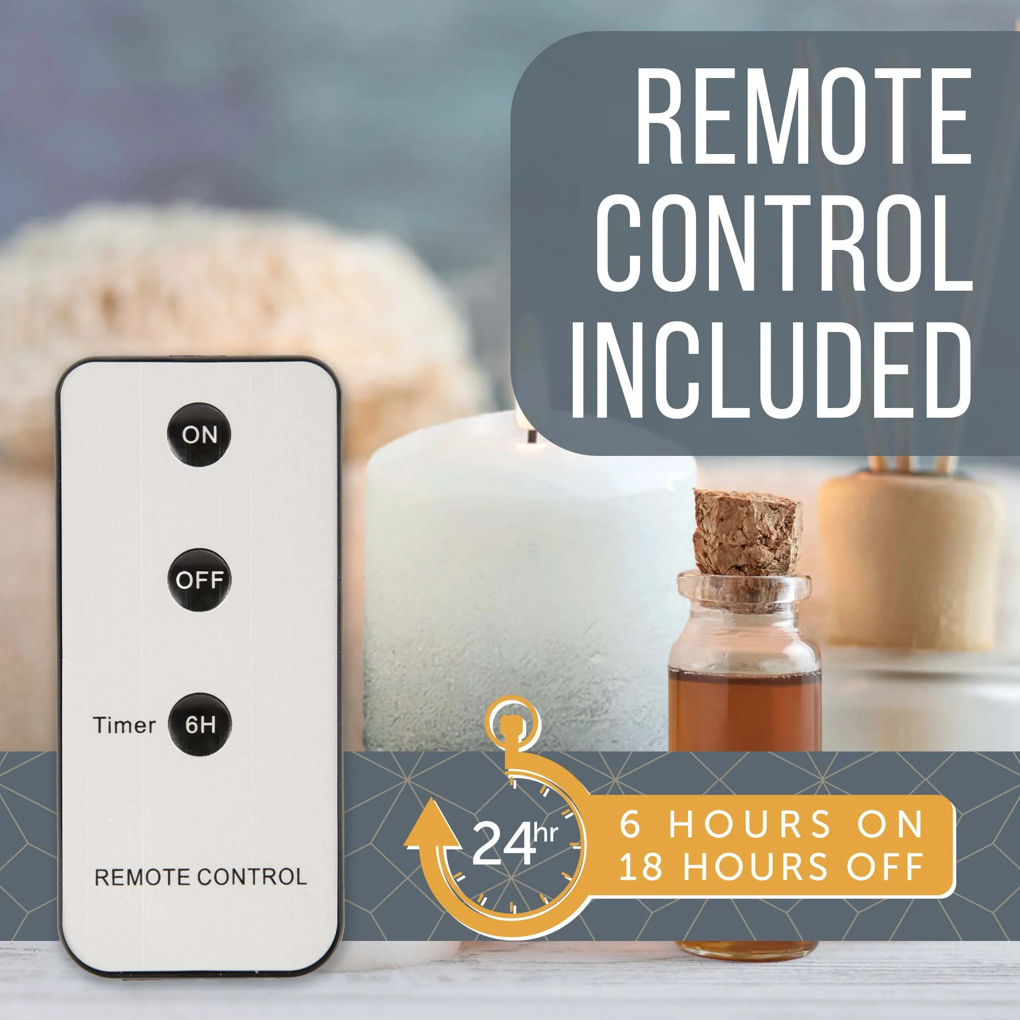 Flameless LED Candles (Ombre) with remote control (Set of 2) - iN Home - Image 3