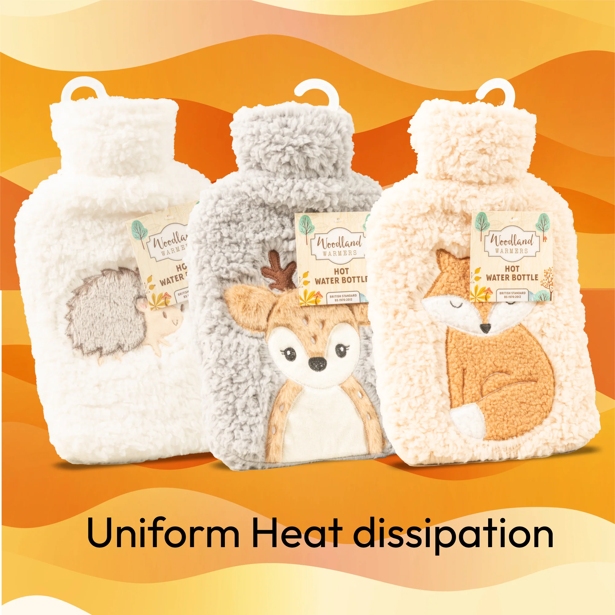 Hot Water Bottle with Soft Cover - White - Image 3