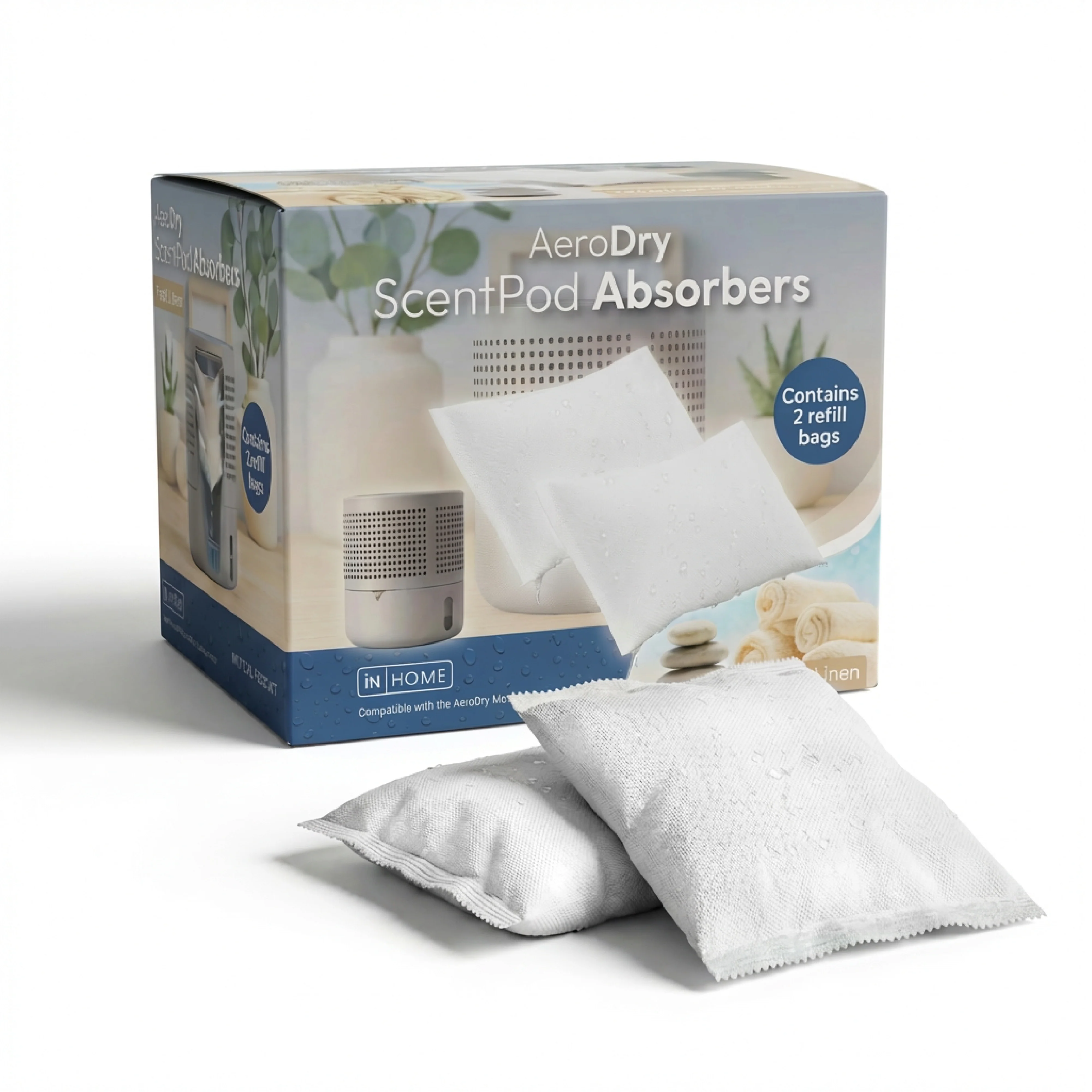 iN Dehumidifier with 2×300g Refillable Absorb Bags | UK Safety Compliant | Zero Energy Consumption Moisture Absorber - Image 10