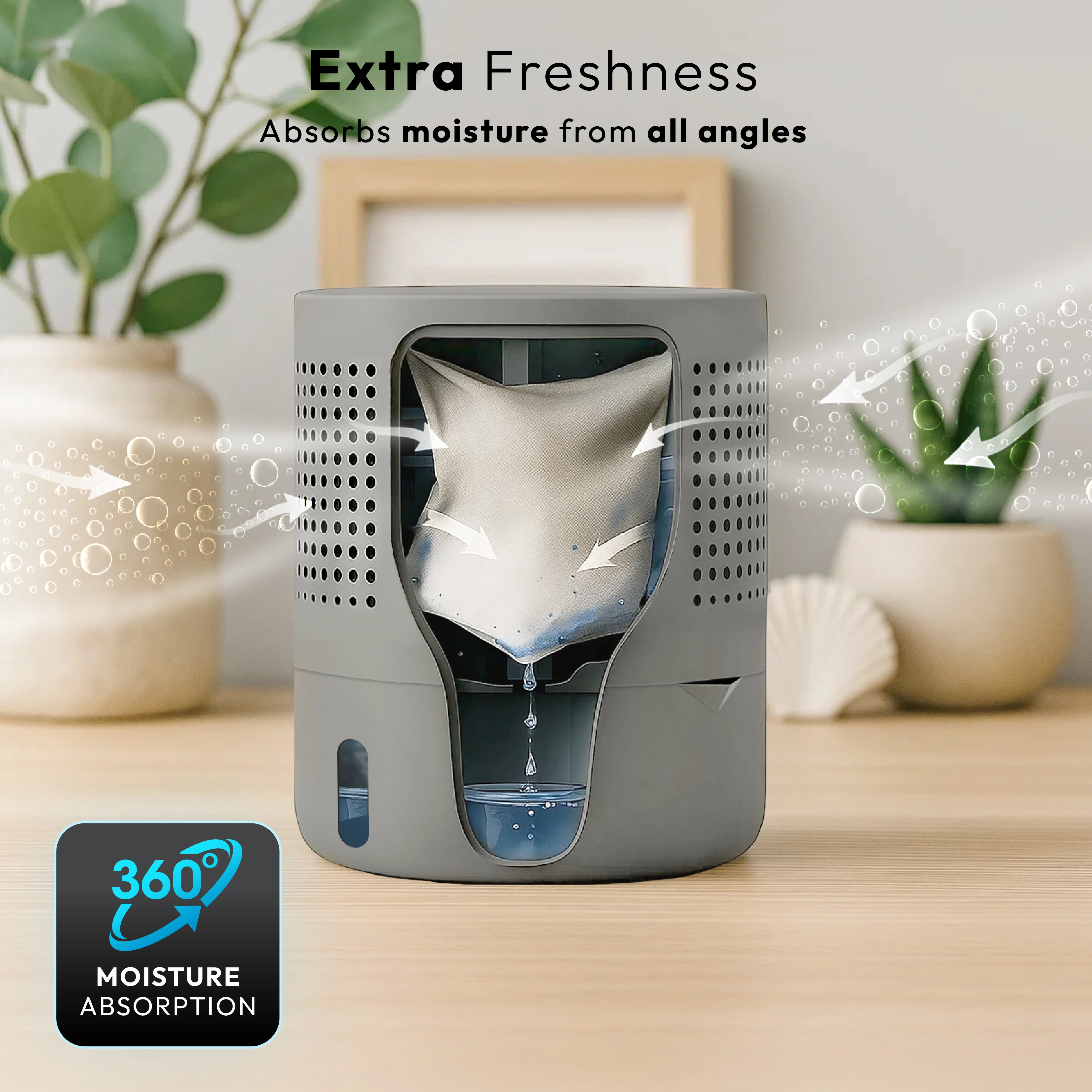 iN Dehumidifier with 2×300g Refillable Absorb Bags | UK Safety Compliant | Zero Energy Consumption Moisture Absorber - Image 16