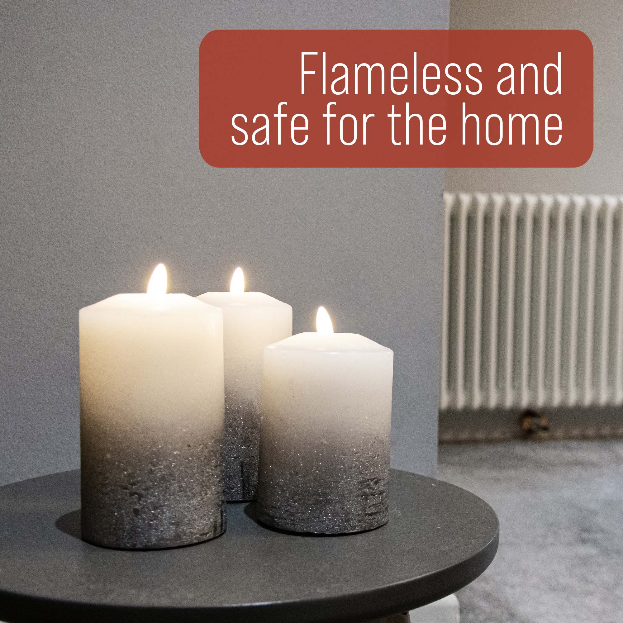 iN Flameless LED Candles (Ombre) with remote control (Set of 3) - Image 5