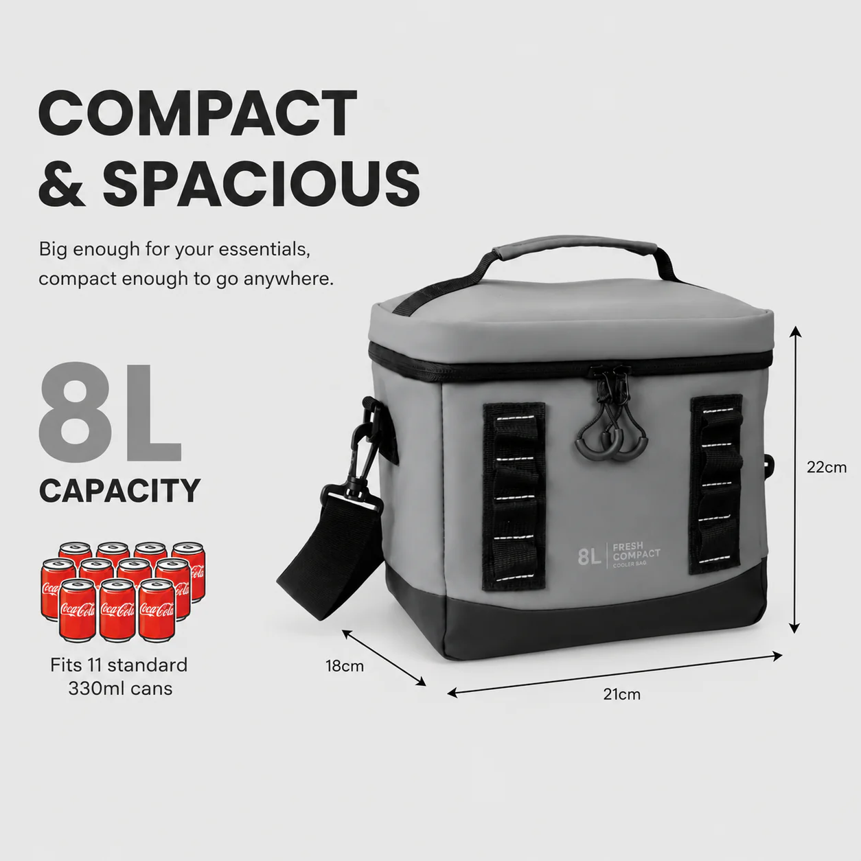 iN 8L Insulated Cooler Bag – Leakproof Waterproof Lunch Bag with Thermal Cooling - Image 3