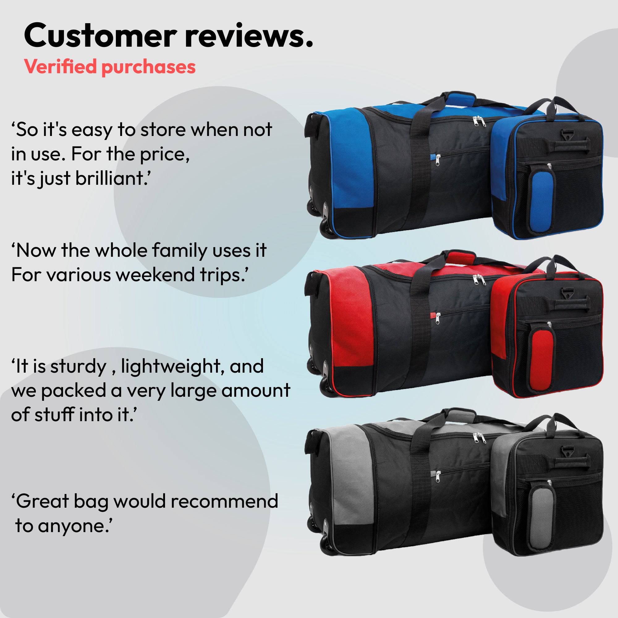 Large Travel Bag With Wheels (Blue) - iN Travel - Image 7