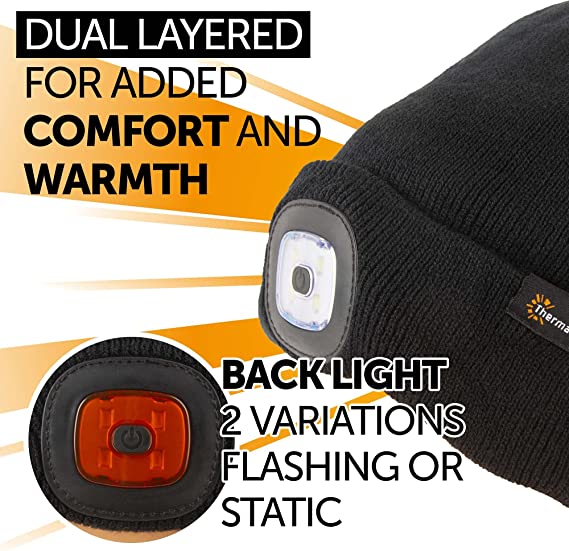 LED Beanie Hat with Lights - iN Style - Image 5