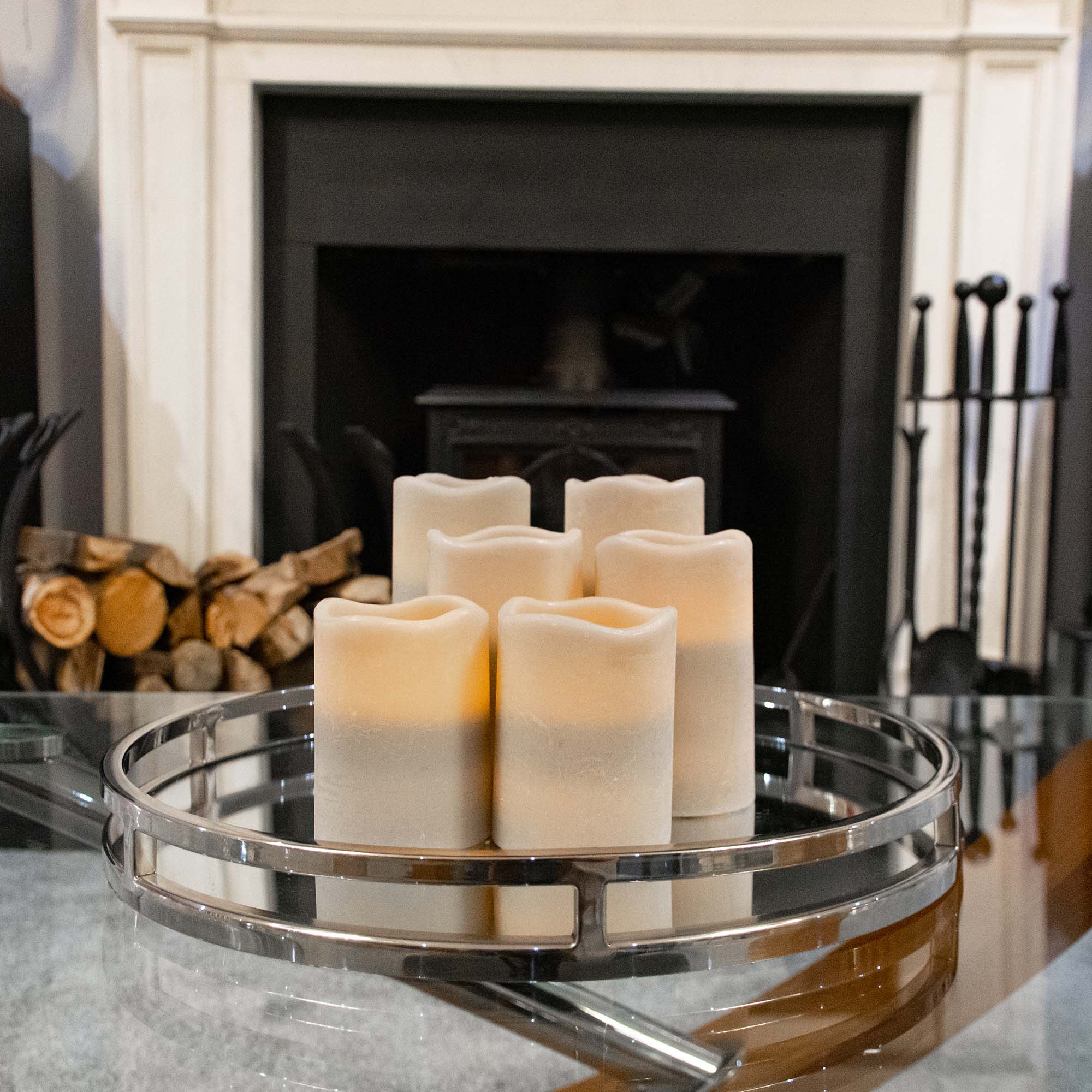 LED Flameless Candles Set with Remote Control (Set of 2)- iN Home - Image 3