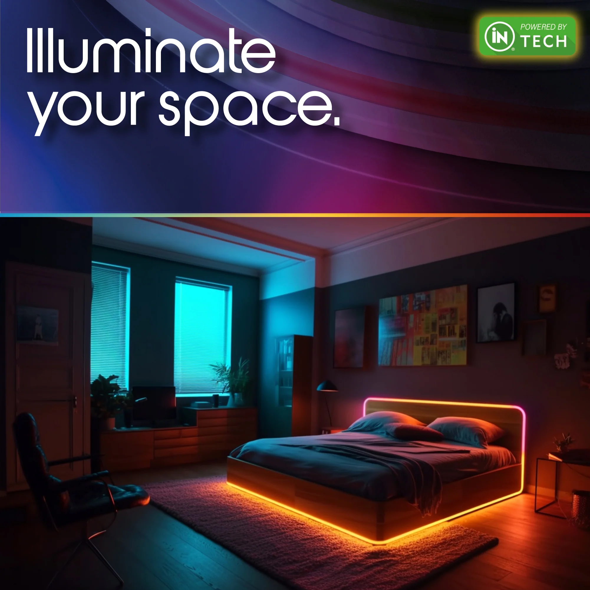 LED Strip Light - RGB Colour Changing Light with Remote - iN Tech - Image 5