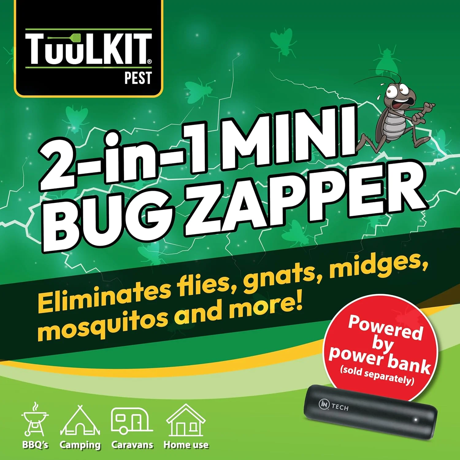 Mini Bug Zapper | 2 in 1 Mini Electric Bug Zapper | Camping Accessories - Image 8