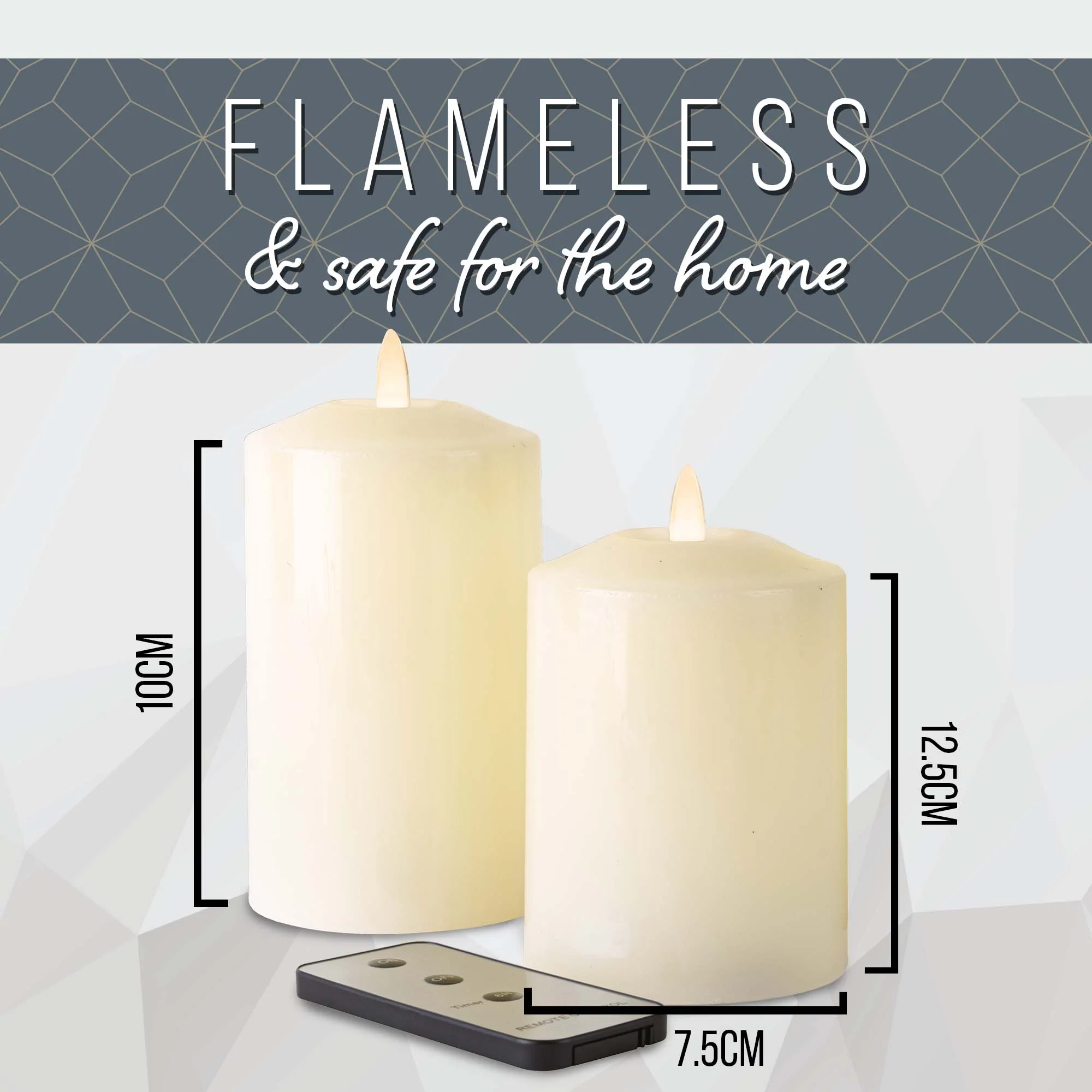 Neutral Flameless LED Candles (Set of 2)- iN Home - Image 7