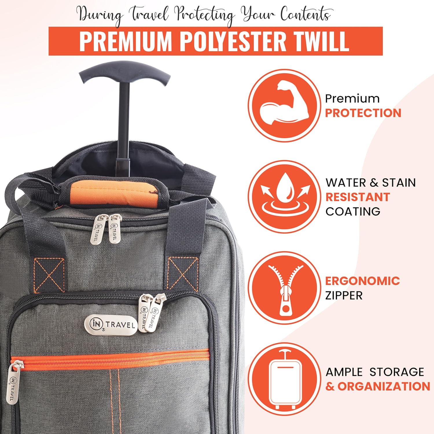 Underseat Cabin Bag | Lightweight Travel Holdall on Wheels - Ryanair EasyJet Approved - Image 9